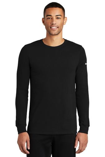 Custom Logo  Nike Dri-FIT Cotton/Poly Long Sleeve Tee - NKBQ5230 